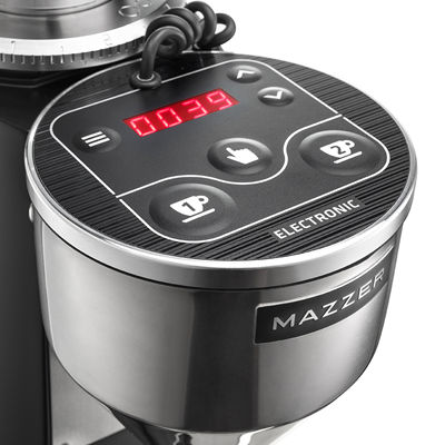 Mazzer Mini A Coffee Bean Grinder for cafe , black color , back view