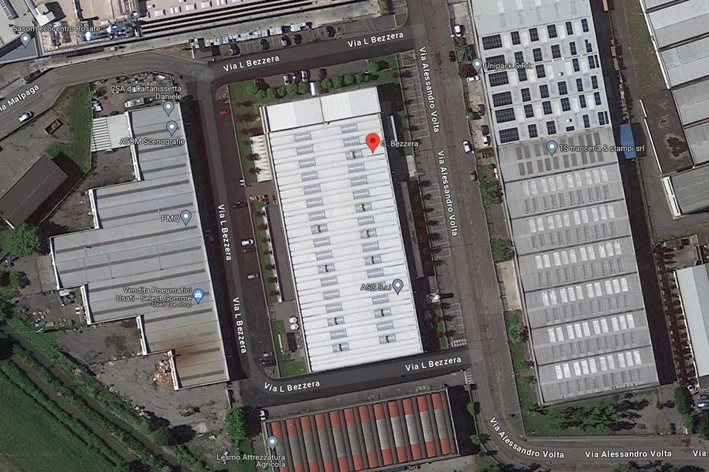 Luigi Bezzera Street in Milan Italy, espresso machine factory under Bezzera